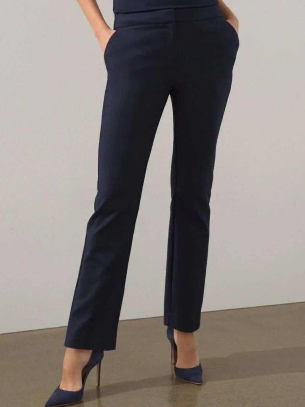 NWT Chico's Flex Waistband Black Trouser 4 Regular